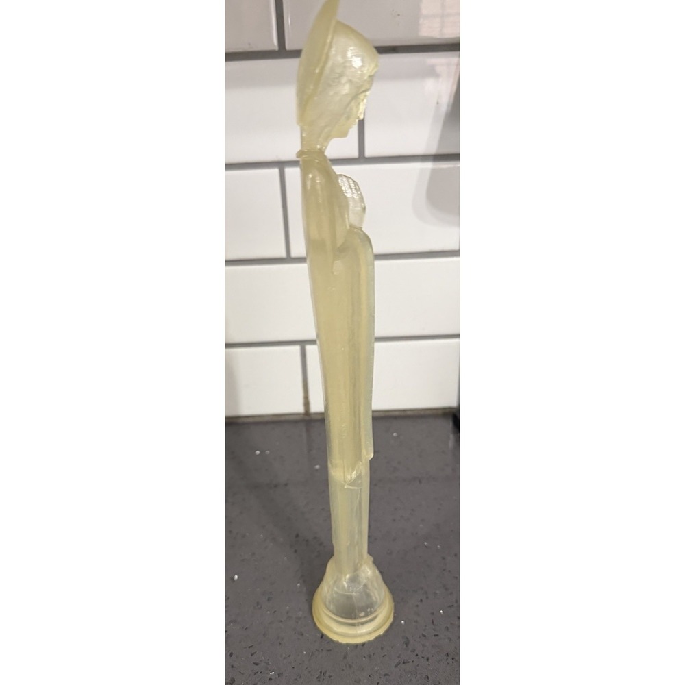 VTG Clear Lucite Acrylic Praying Virgin Mary Madonna MCM Religious Statue - Picture 2 of 5
